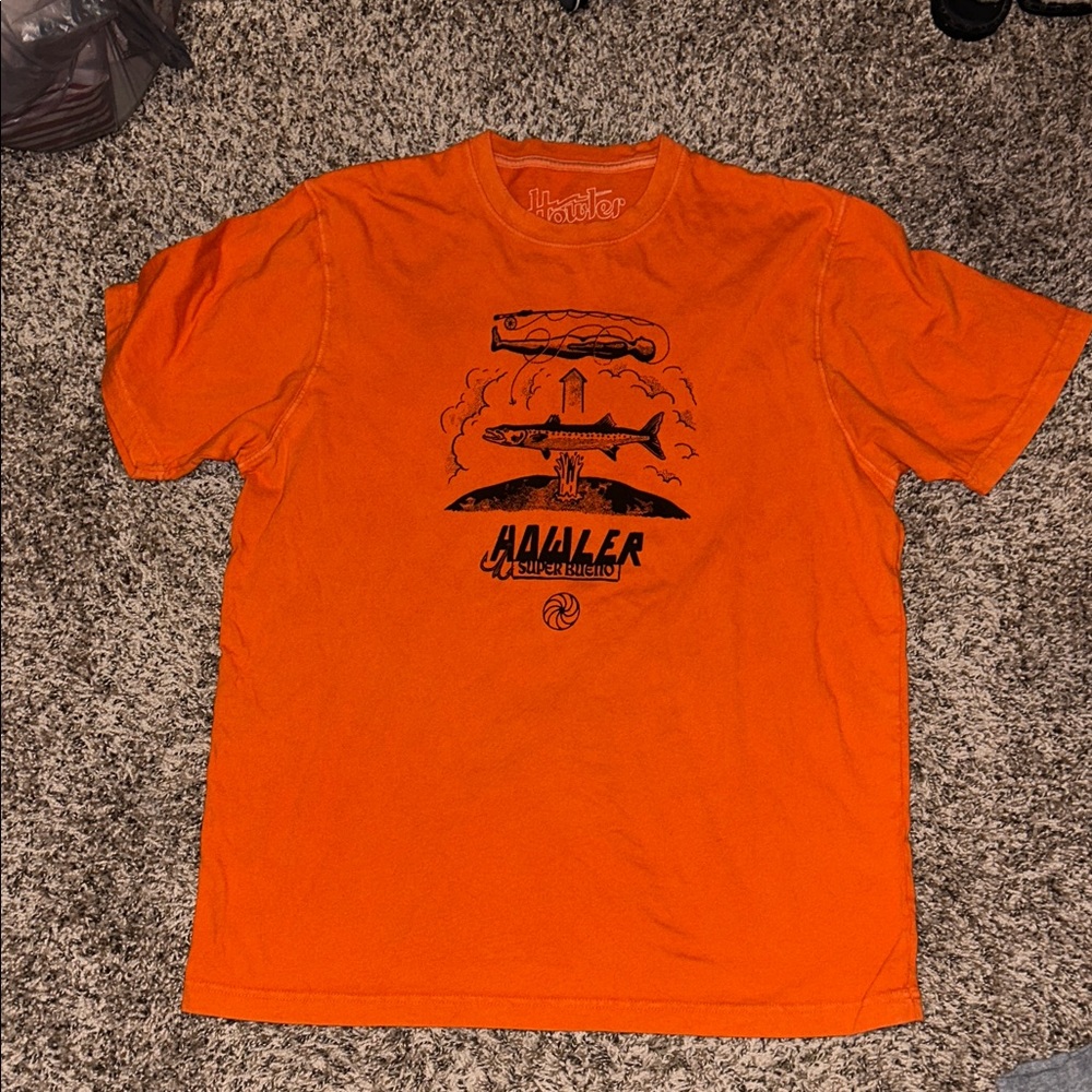 Howler Bold Orange Tee with Graphic Design